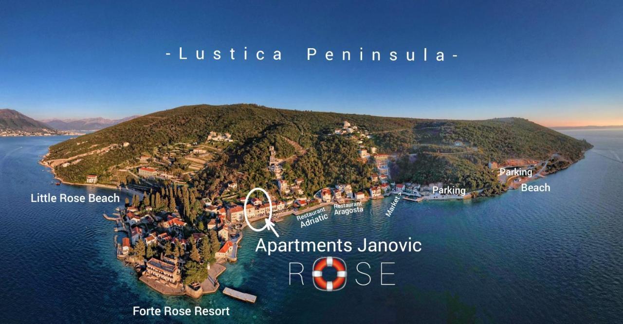 Rose - Apartmani Janovic Luštica Zewnętrze zdjęcie